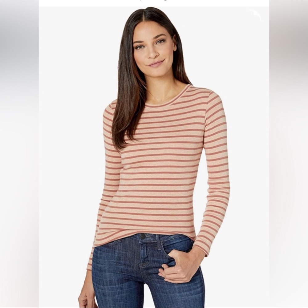 Vince Feeder Stripe Long-Sleeve Crewneck Tee View 5